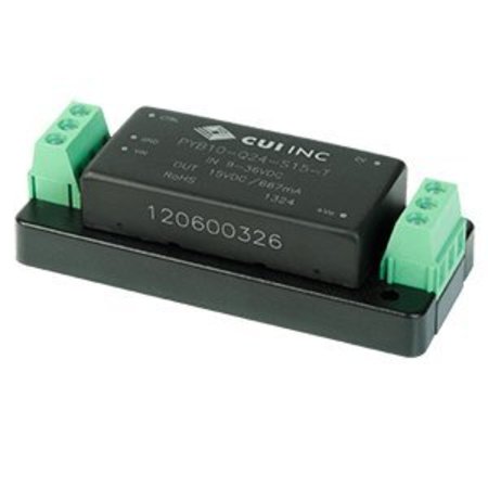 CUI INC DC to DC Converter, 48V DC to 5/ -5V DC, 10VA, 0 Hz PYB10-Q48-D5-T